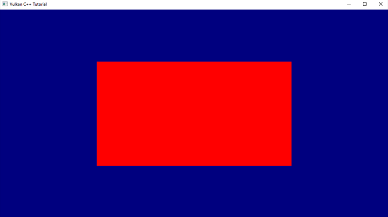 Screenshot showing a red rectangle on a blue background